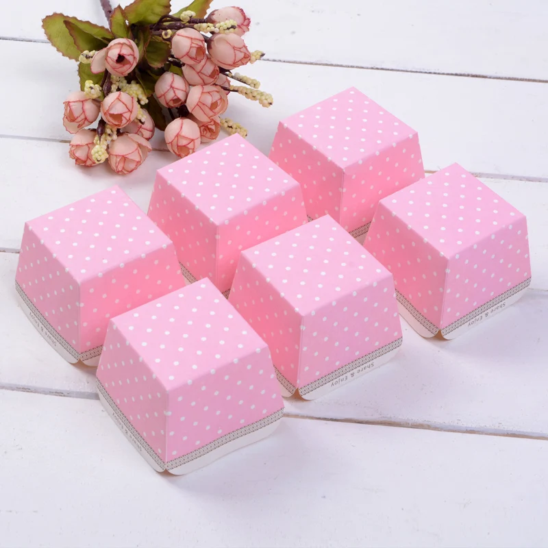 Новое поступление красивые Формы для кексов держатель для мороженого розовый с белыми точками дизайн квадратной формы для выпечки кексов инструменты формы для выпечки