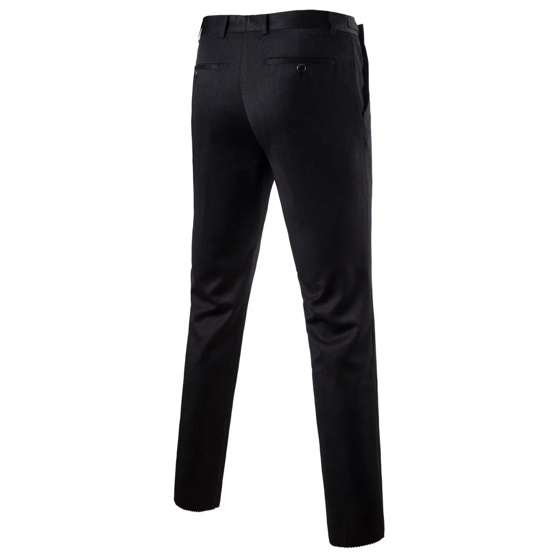 Высокое качество мужские облегающие костюмы свадебные для мужчин Formalwear черные