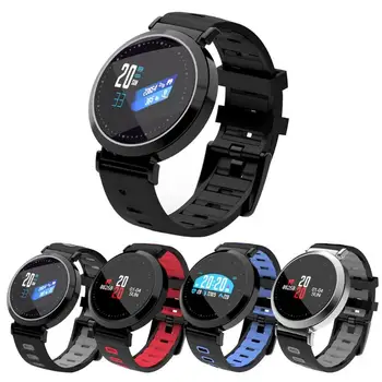 

vanpower Bluetooth IP67 Waterproof Dynamic Color Screen Heart Rate Blood Pressure Monitor Pedometer Fitness Tracker Smart Watch