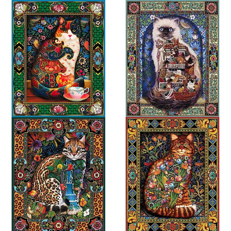 

Cat Animals DIY Diamond Painting Flower Handpainted Embroidery Mosaic Art Home Room Wall Picture Decor Dropshipping
