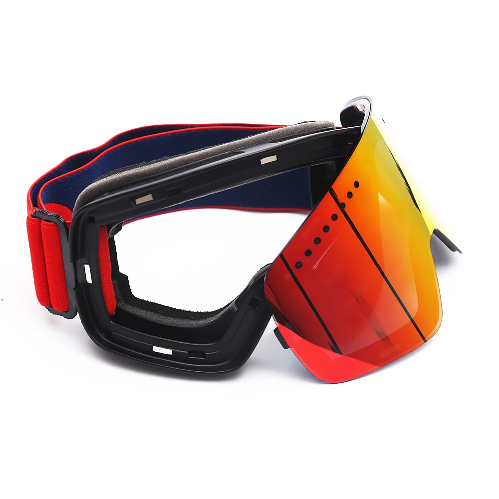 Magnético gafas de esquí con el caso Anti-niebla doble lente UV400 de esquí profesional gafas hombres mujeres esquí Snowboard gafas
