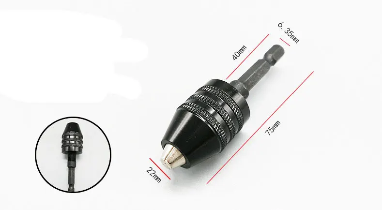 0,3-6,5 мм сверла адаптер Электрический ударный адаптер 1/4 "Шестигранным хвостовиком конвертер разъем 75 мм длинные отвертка адаптер