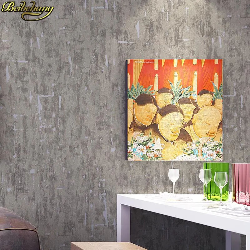 

beibehang Plain retro solid gray wallpaper for walls 3 d wall papers home decor for living room TV background wall paper roll