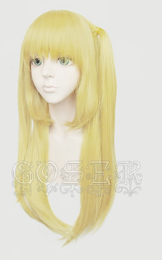 Аниме Death Note Amane Misa Косплей парики 60 см длинные золотые термостойкие синтетические волосы парик+ парик колпачок