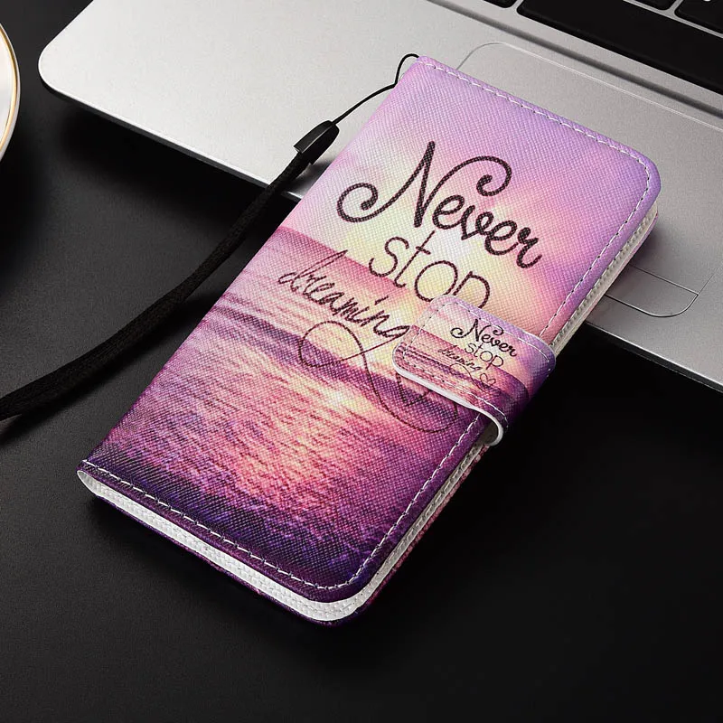 never stop dream Для Xiaomi Mi 4i 4c чехол ТПУ мультяшный кошелек из искусственной кожи чехол Милая крутая мягкая задняя крышка - Цвет: never stop dream