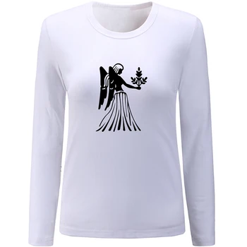

Aquarius Gemini Virgo Sagittarius Constellation Scorpio Design Womens Ladies Printing T Shirt Graphic Tee Long Sleeve Cotton