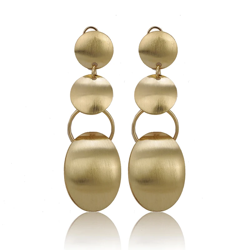 

Free Shipping African Gold-color Luxury Bridal Nigerian Wedding African Beads Big Earring Jewelry for Sexy women wedding party