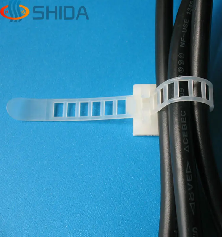 

100pcs CL-3 white adjustable cable clamp Adjustable Wire Clips Clamp Line Cable clips with self adhesive tape Adhesive Tie Mount