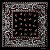 De algodón base negra Cachemira roja Bandana multipropósito Hip-hop Unisex pañuelos para el pelo de una cara pañuelo para la cabeza pañuelos ► Foto 1/3