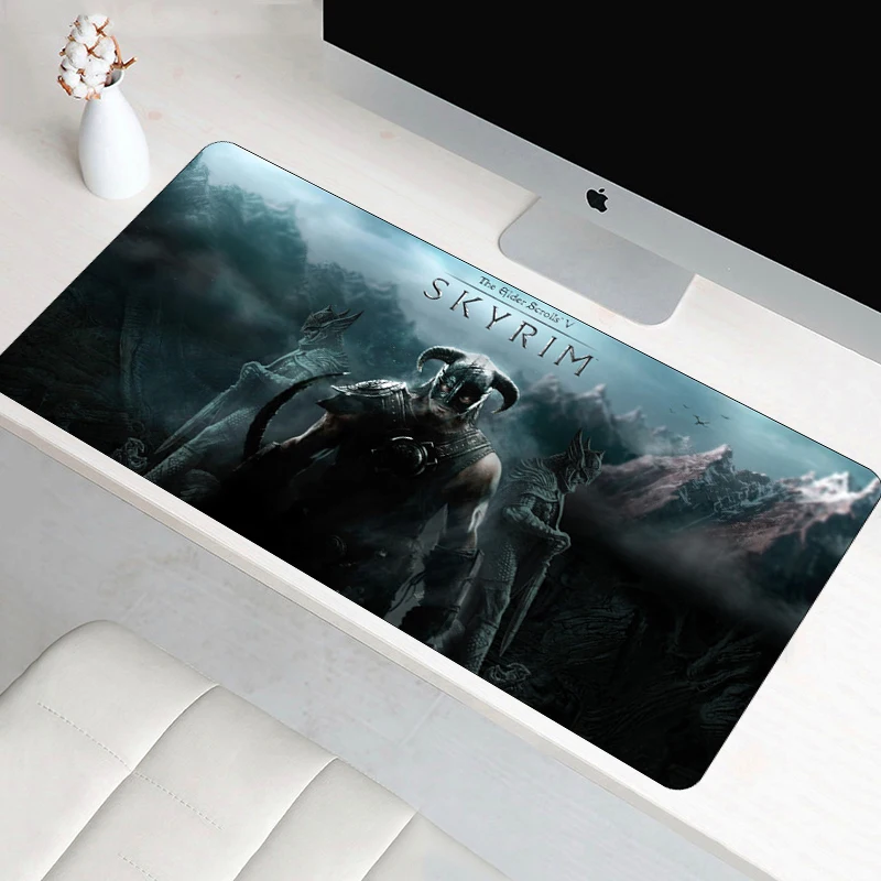 

SIANCS 80cmx40cm large the elder scrolls Mouse pad computer stand-alone gaming Anti-slip XL TES skyrim Mousepad lock edge