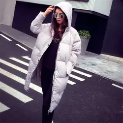 2019 модная свободная теплая зимняя куртка с капюшоном, Женское пальто, женский костюм, толстая длинная парка в европейском стиле, Casaco Feminino