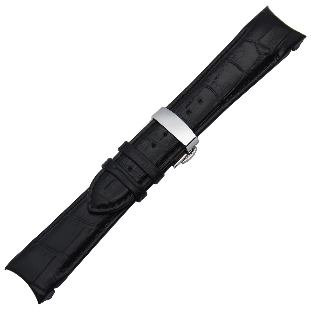 Curved End Genuine cinturino In Pelle di Vitello Cinturino per T035  Couturier Watch Band Farfalla Fibbia Cinturino Da Polso Bracciale 22mm 23mm  24mm|leather watchband|curved endbracelet 22mm - AliExpress