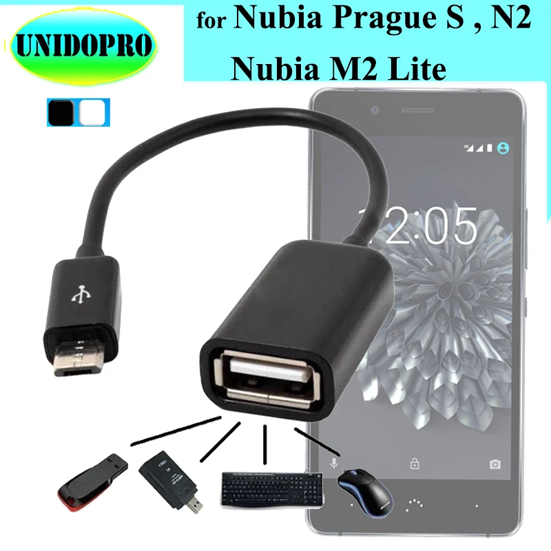 Микро USB 2,0 OTG кабель адаптер для Nubia Праги S, M2 Lite(M2 Youth), N2 смартфонов Android на ходу хост конвертер