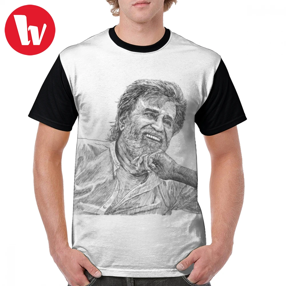 

Tamil T Shirt The Style Mannan - Rajinikanth T-Shirt Printed Basic Graphic Tee Shirt Big Short Sleeves Man Tshirt