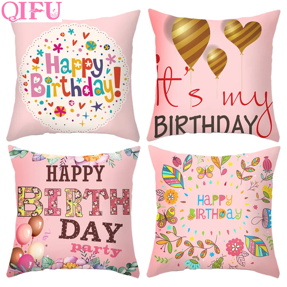 

QIFU 45x45cm Unicorn Pillow Case Adult Kids Birthday Parties Decorations Happy Birthday Decorations Party Favors Decor For Home