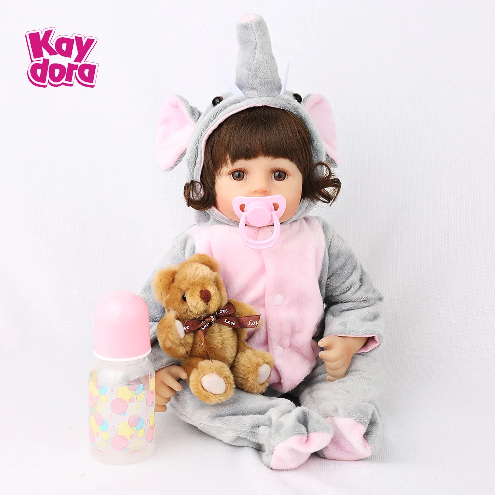 

18inch 45cm Silicone Baby Reborn Dolls Baby Alive Realistic Boneca Bebe lol Lifelike Real Menina Girl Birthday Toys For Children