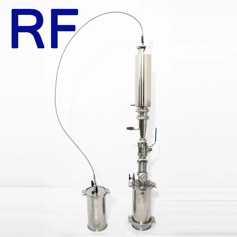 RF 500g SS304 санитарно нержавеющая сталь Reclamation травяной Dewaxing экстрактор bho, пассивная/активная система замкнутого контура