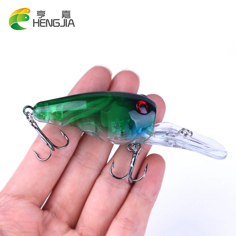 

HENGJIA 1pcs 9cm 11.5g Multifunction Fishing Lure Wobblers Swimbait Luminous Wheel Inside Crankbait