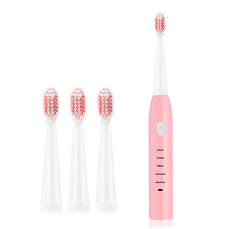 

USB Rechargeable Electric Toothbrush Household Sonic Vibration Tooth Cleaning Waterproof Automatic Toothbrush Intelligent Timing