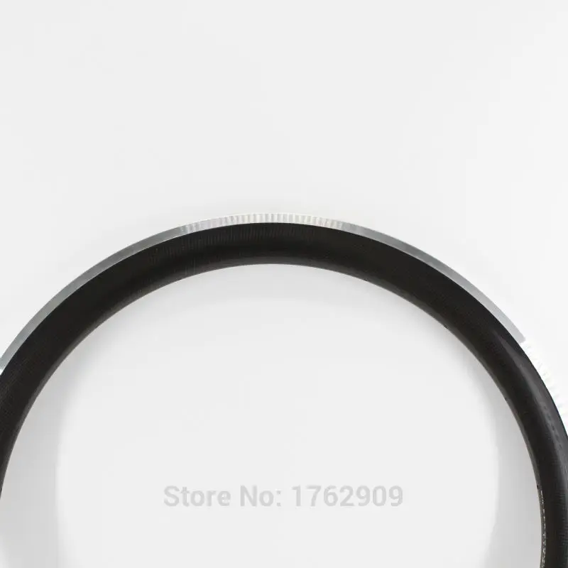 Best 1Pcs New 700C 50mm clincher rims light Road bicycle 3K/UD/12K carbon fibre bike wheelsets with alloy brake surface rim Free ship 1