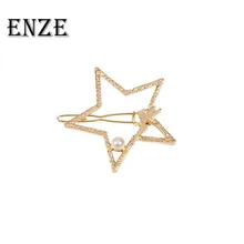 2017 free shipping woman new fashion jewelry Spring and summer new angel five pointed gold hair