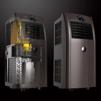 

FREESHIPPING 990W POWER cooling/heating portable air conditioner,AC220-240V 50-60Hz, 1HP invariant speed, size 320*730*360mm