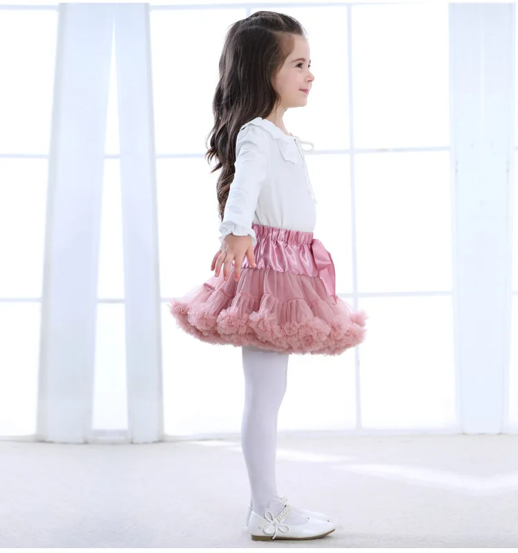 Cielarko/Пышная юбка для девочек юбки-пачки для маленьких девочек Детская нарядная Одежда для танцев Однотонная юбка-американка с цветочным узором для девочек Детская Тюлевая юбка-американка