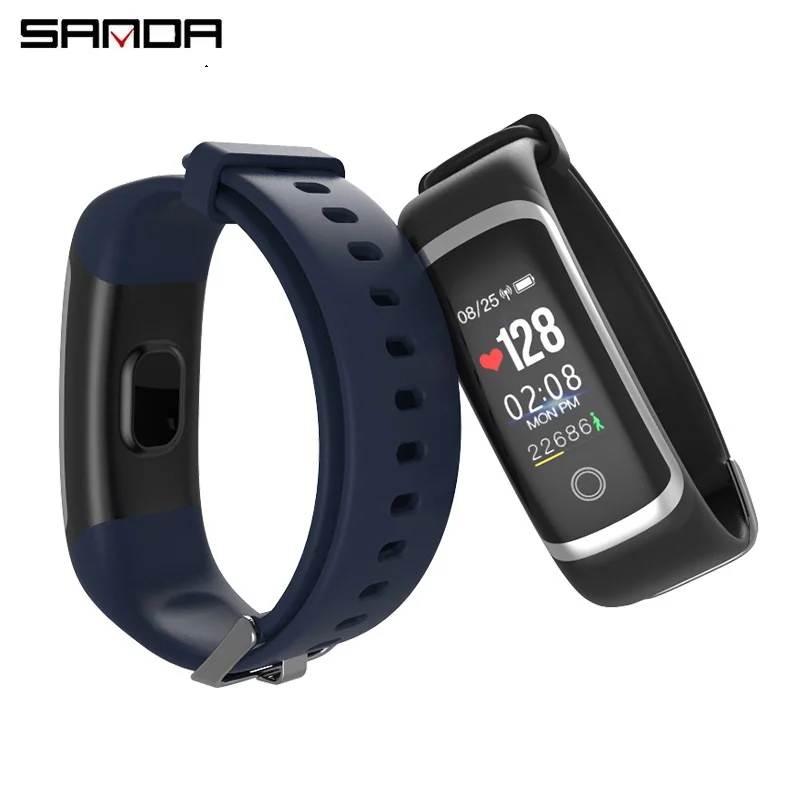 Watch Women SANDA M4 Sports Smart Watches Sleep Tracker Message Reminder Heart Rate Monitor Rectangle Digital Women Wristwatches