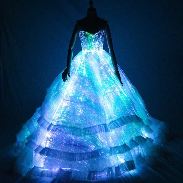 [CHENS SISTER] Intelligent Luminous APP Control Color Changing Dress ...