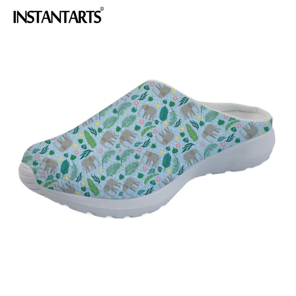 

INSTANTARTS 3D Cartoon Animal Elephant Printing Women Sandals Comfortable Light Weight Ladies Beach Shoes Brand Design Slippers