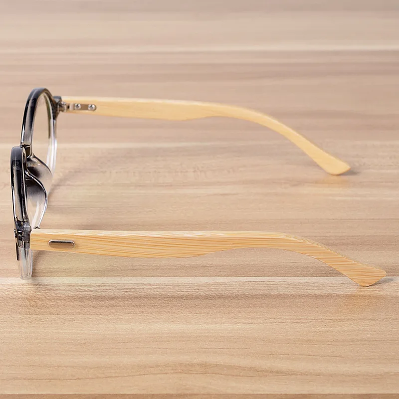 Круглые очки кадр прозрачные линзы оправы Винтаж очки деревянные Бамбук коричневый Леопардовый очки кадры зрелище Для женщин Для мужчин