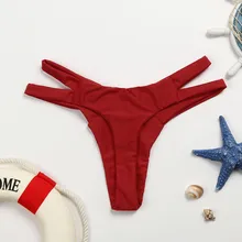 Сексуальные женские плавки, бикини, Cheeky Thong, V Brief Thong Bottom, бразильский купальник с высокой талией, пляжная одежда, купальный костюм A11