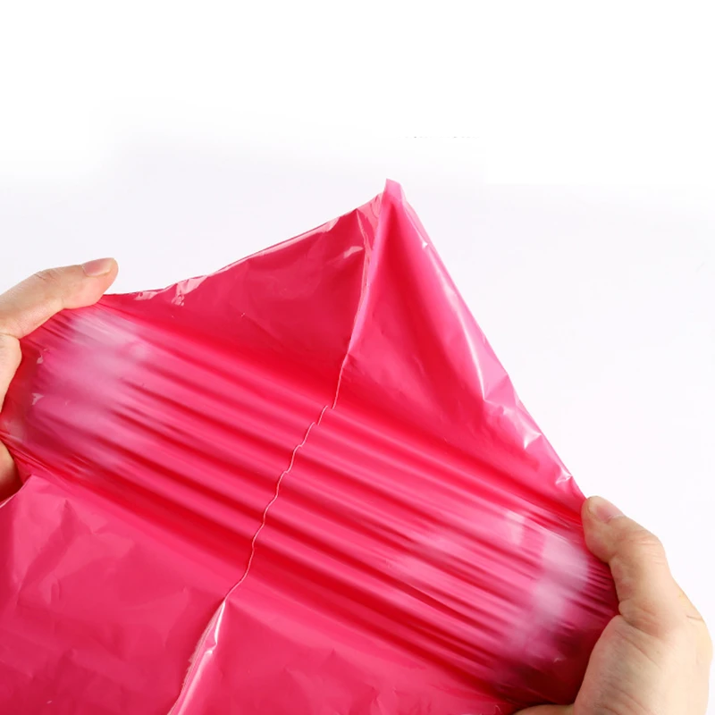 10 шт./компл. розовый клей курьерская упаковочная сумка Водонепроницаемый логистики поли экспресс почтовый конверт сумка Пластик хранения почтовые сумки