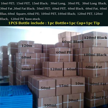 

50pcs Empty E Liquid Refillable Bottle 10ml 15ml 30ml 50ml 60ml 100ml 120ml Pen Shape Bottle With Tamper Evident Cap for E juice