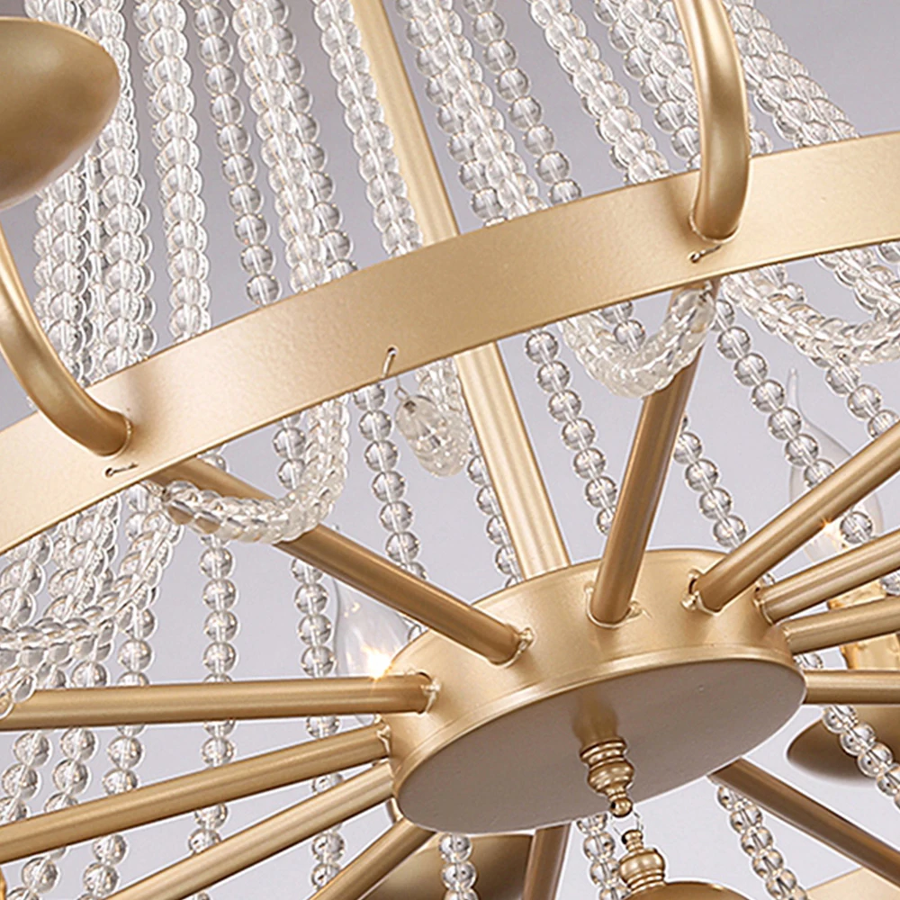 Luxury Moder Design Gold E14 Led K9 Crystal Chandelier Lighting Fixtures for Loft,Staircase,Living Room,Bedroom Bathroom Lamp (3)