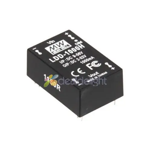 10 шт. Meanwell ldd-500h 500ma DC постоянного тока Step-Подпушка светодиодный драйвер Вход: DC 9-56 В, Выход: dc 2-52 В