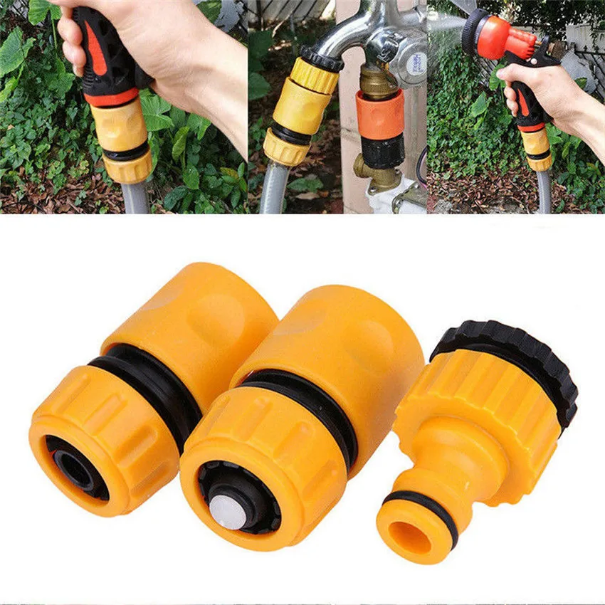 

3pcs Set Garden Car Water Hose Pipe Tap Adapter Connector&Fitting Hosepipe practical tool for horticultural irrigation #0527