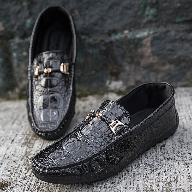 

New Arrival Leather Loafers Men Casual Shoes Fashion Top Quality Driving Moccasins Slip On Loafers Men Flat Shoes Comfortable