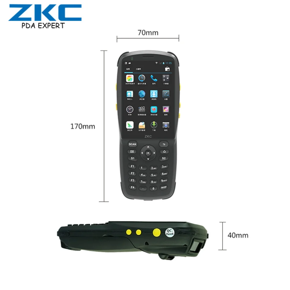 ZKC PDA3501 3g WiFi NFC/RFID GPRS КПК на базе Android сканер штрих-кодов