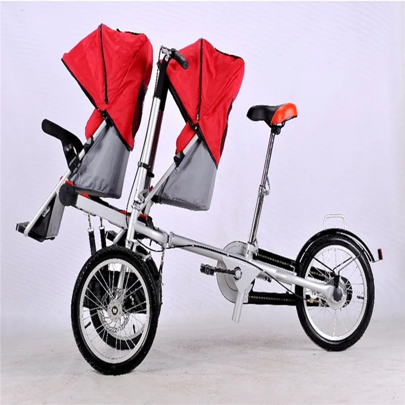 Variety Parent-Child Twins Stroller Foldable Bicycle Baby Trolley Can Sit Reclining Bike Strollers Mother And Child Car Stroller18