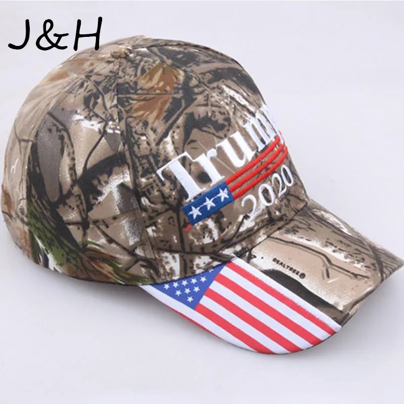 

New Donald Trump 2020 Cap Camouflage USA Flag Baseball Caps Keep America Great Snapback Hat Embroidery Star Letter Camo Dad Cap