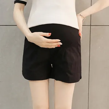 

Summer Maternity Cotton Elastic Waist Short Pants Pregnant Women Casual Clothing Pregnancy Clothes Shorts Belly Skinny 4 Colors