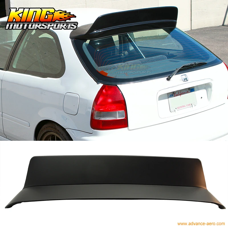 Для 96-00 Honda Civic 3DR хэтчбек BYS Duckbill черный матовый АБС пластик спойлер на крыше(ABS