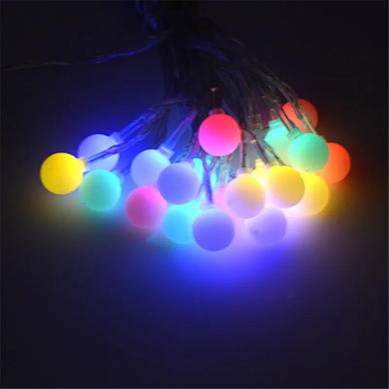 

Fairy Frosted Ball LED Solar Energy String Lights New Year Christmas Tree Garland Garden Outdoor Home Lamps Luminaria decoration