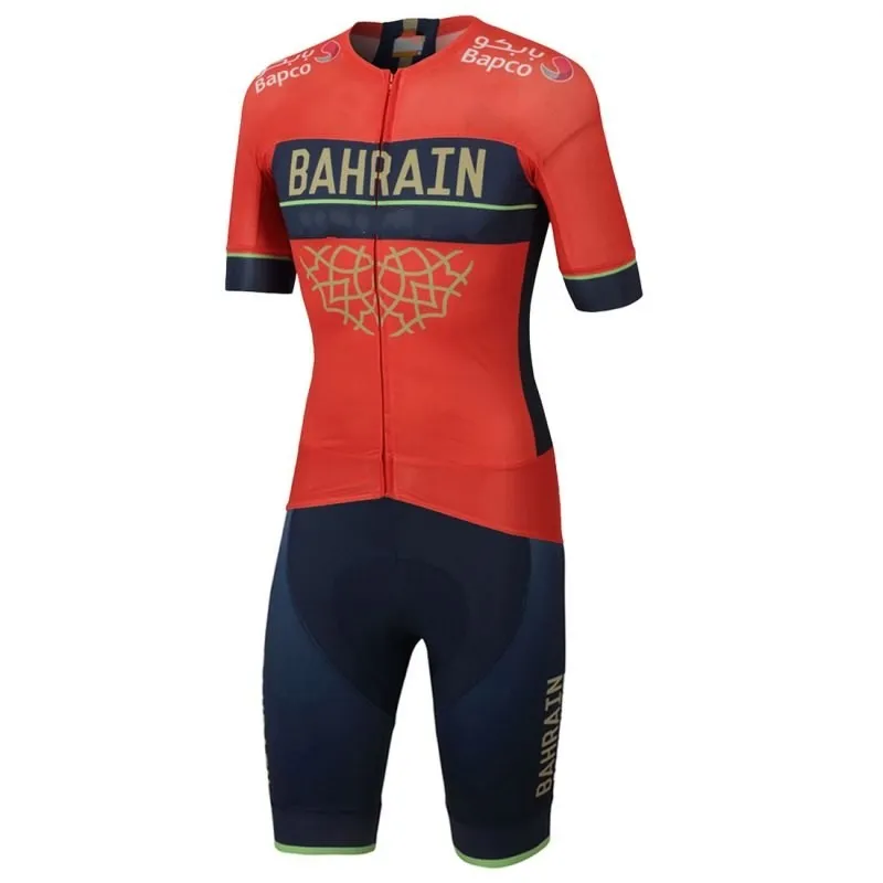 

2018 pro tour team bahrain red cycling skinsuits aero bodysuit MTB Ropa Ciclismo Bicycle maillot jersey speedsuit bike clothing