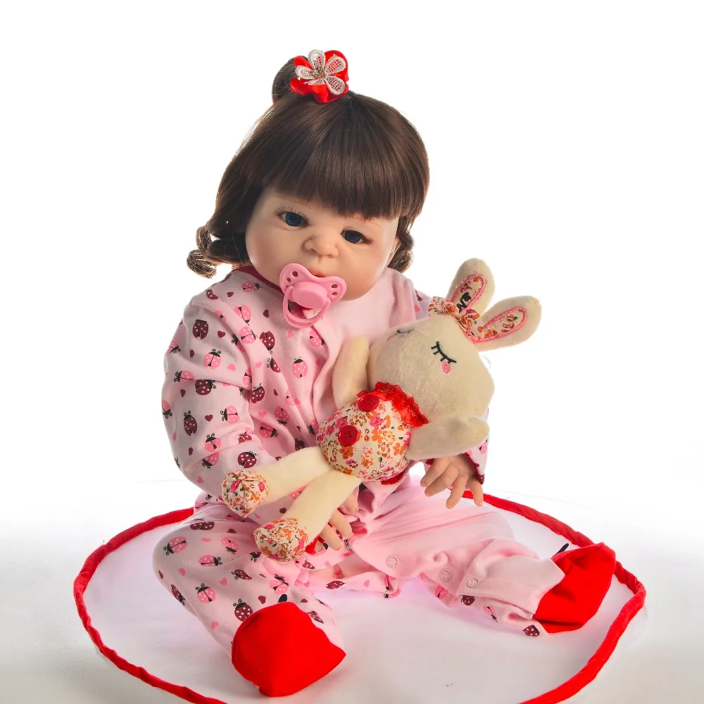 

DOLLMAI_BK08 bebes reborn doll 55CM body silicone reborn toddler baby dolls com corpo de vinyl menina surprice gifts lol doll