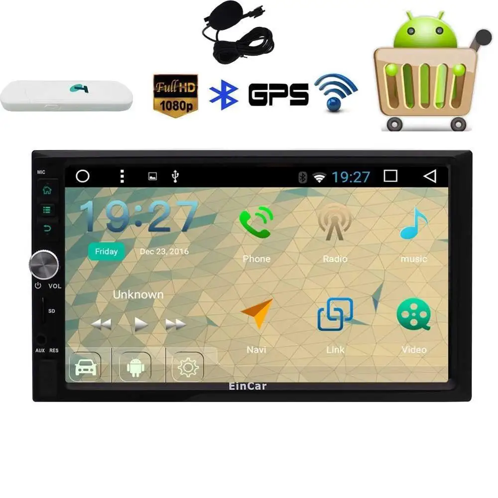

Free 3G Android 6.0 Car Stereo with 3G 2Din In Dash GPS Navigation Vehicle Radio Headunit 7'' Capacitive Screen Mirrorlink WiFi