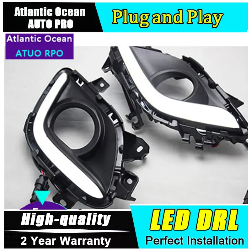 

AUTO PRO for Mazda 6 ATENZA LED DRL Car Styling For ATENZA LED daytime running lights parking driving cover led fog lamps