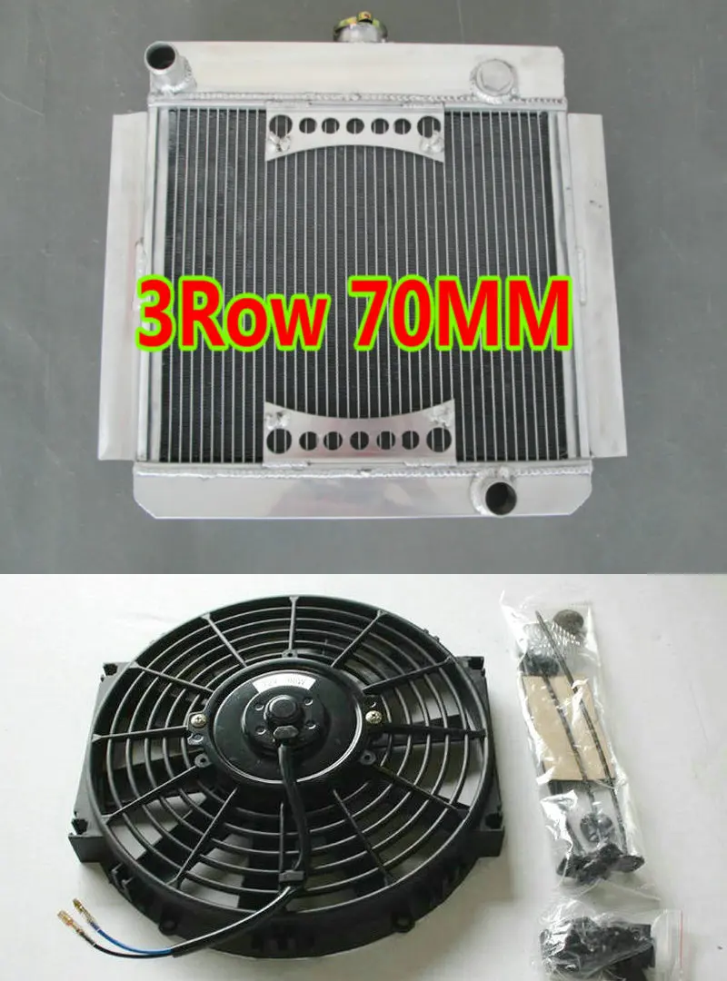 

3Row 70mm Aluminum Radiator + 12" FAN for 1968-1981 Ford Escort Mk1 Mk2 Pinto/Mexico RS2000 Mark I/II 1000L MT NEA