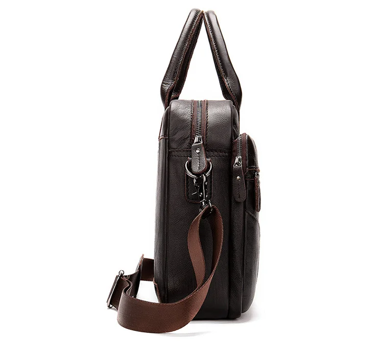 2019 мужская повседневная сумка-портфель из натуральной кожи, винтажная сумка-мессенджер, мужская сумка для ноутбука, большие мужские